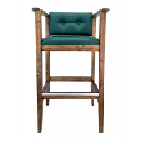 Кресло бильярдное (мягкое сиденье + мягкая спинка, цвет коричневый)